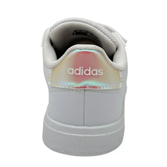 Adidas Grand Court Toddler Girls Slip on Casual Sneakers Size 10 White/Silver - Picture 7 of 13